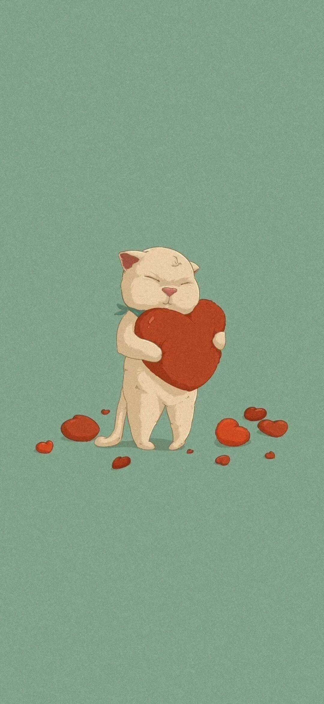 可爱简约卡通猫咪插画壁纸