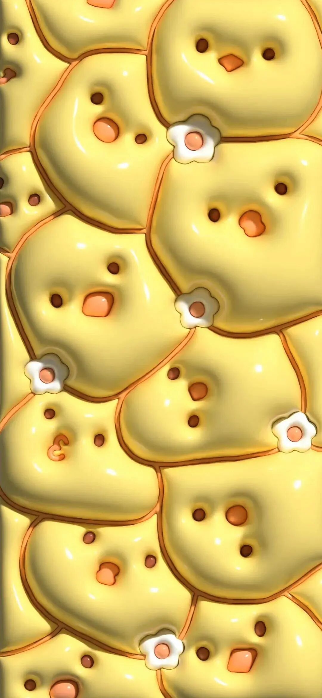3d立体壁纸奶油风壁纸可爱壁纸平铺壁纸