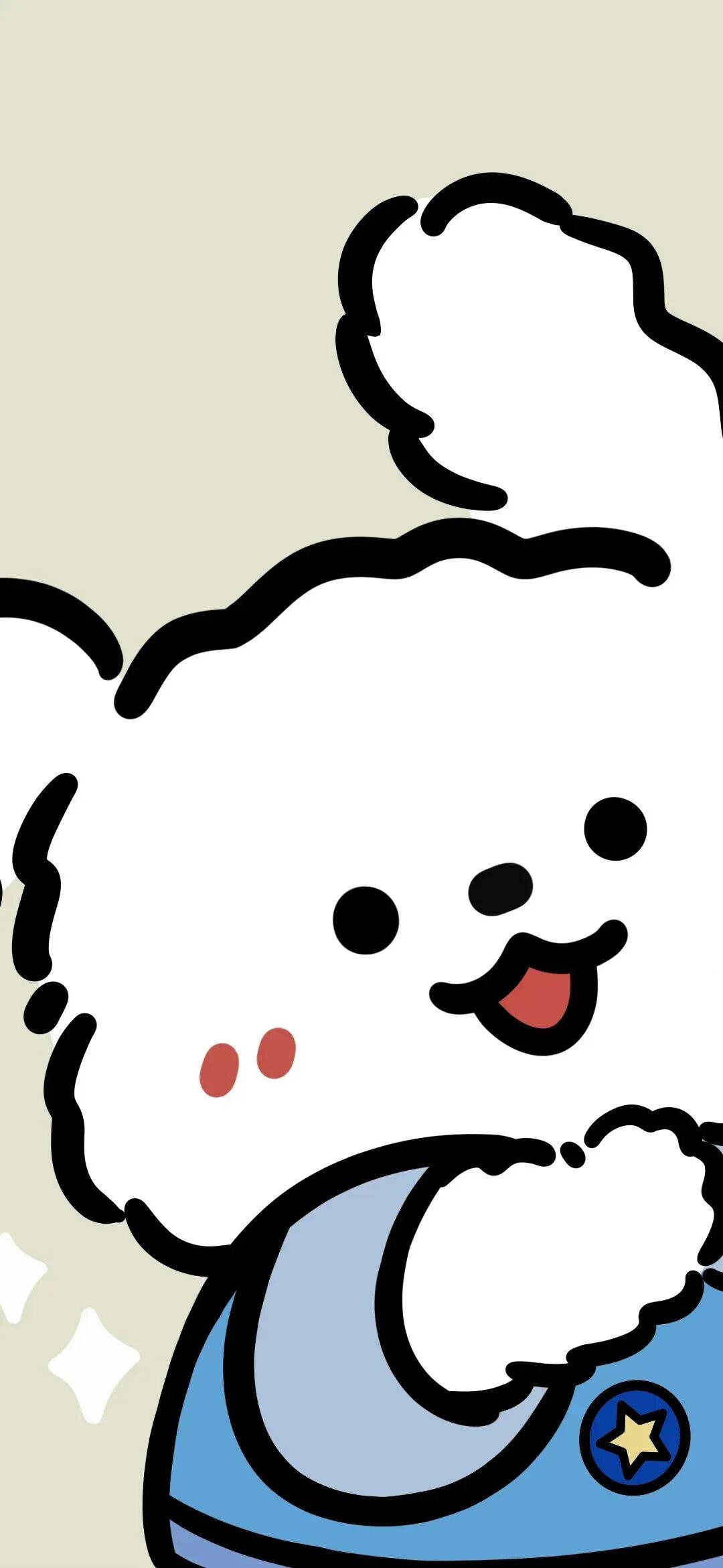 可爱小熊手绘卡通情侣壁纸