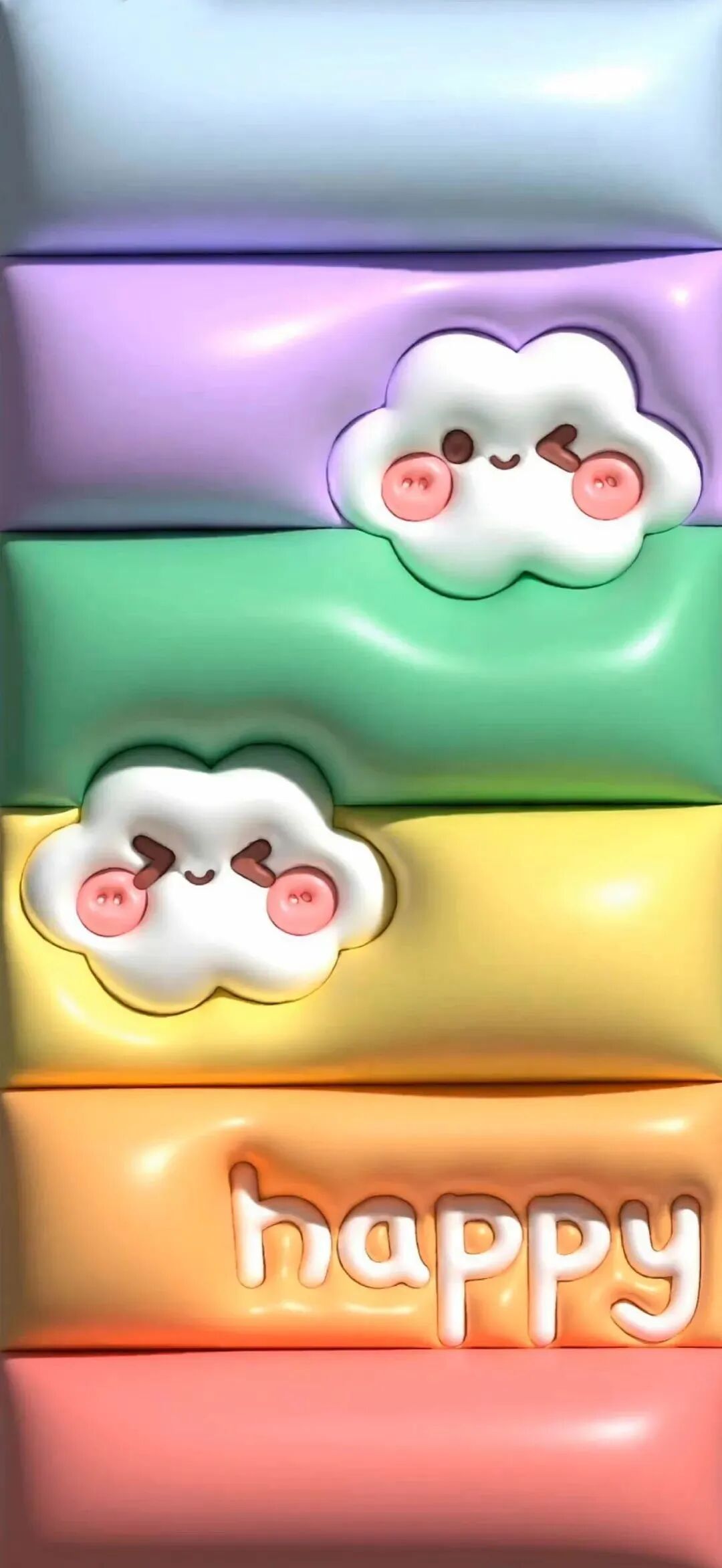3d立体壁纸奶油风壁纸可爱壁纸彩虹壁纸