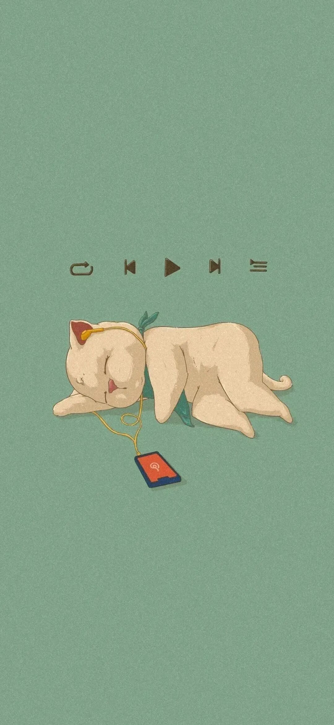 可爱简约卡通猫咪插画壁纸