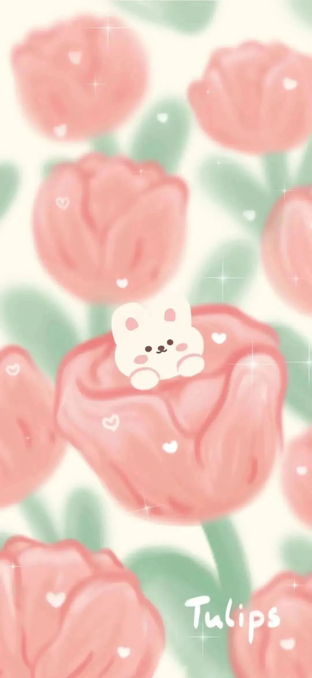 可爱鲜花壁纸插画壁纸