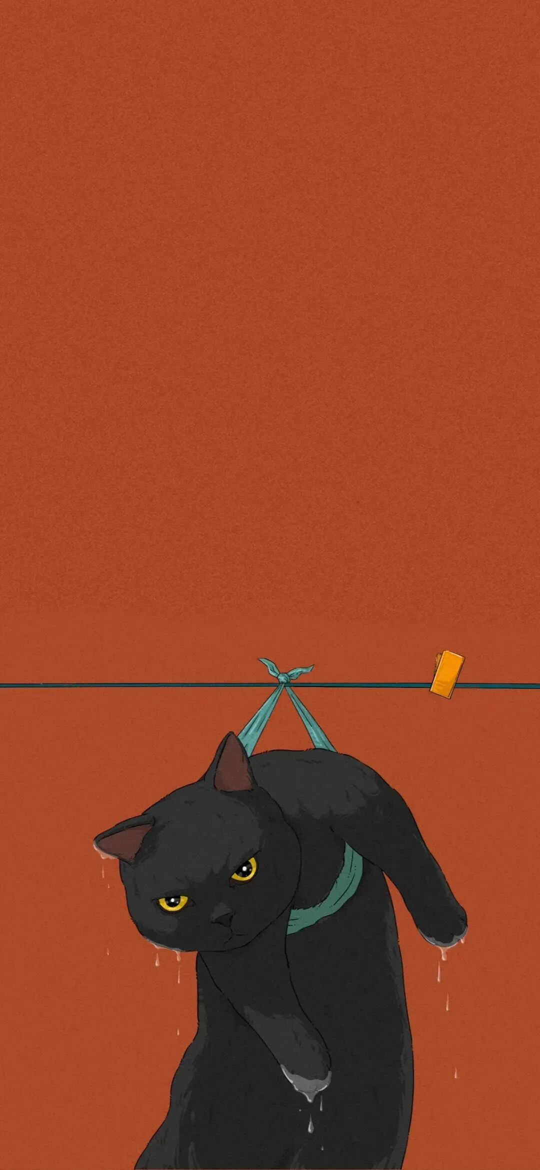 可爱插画猫咪情侣壁纸