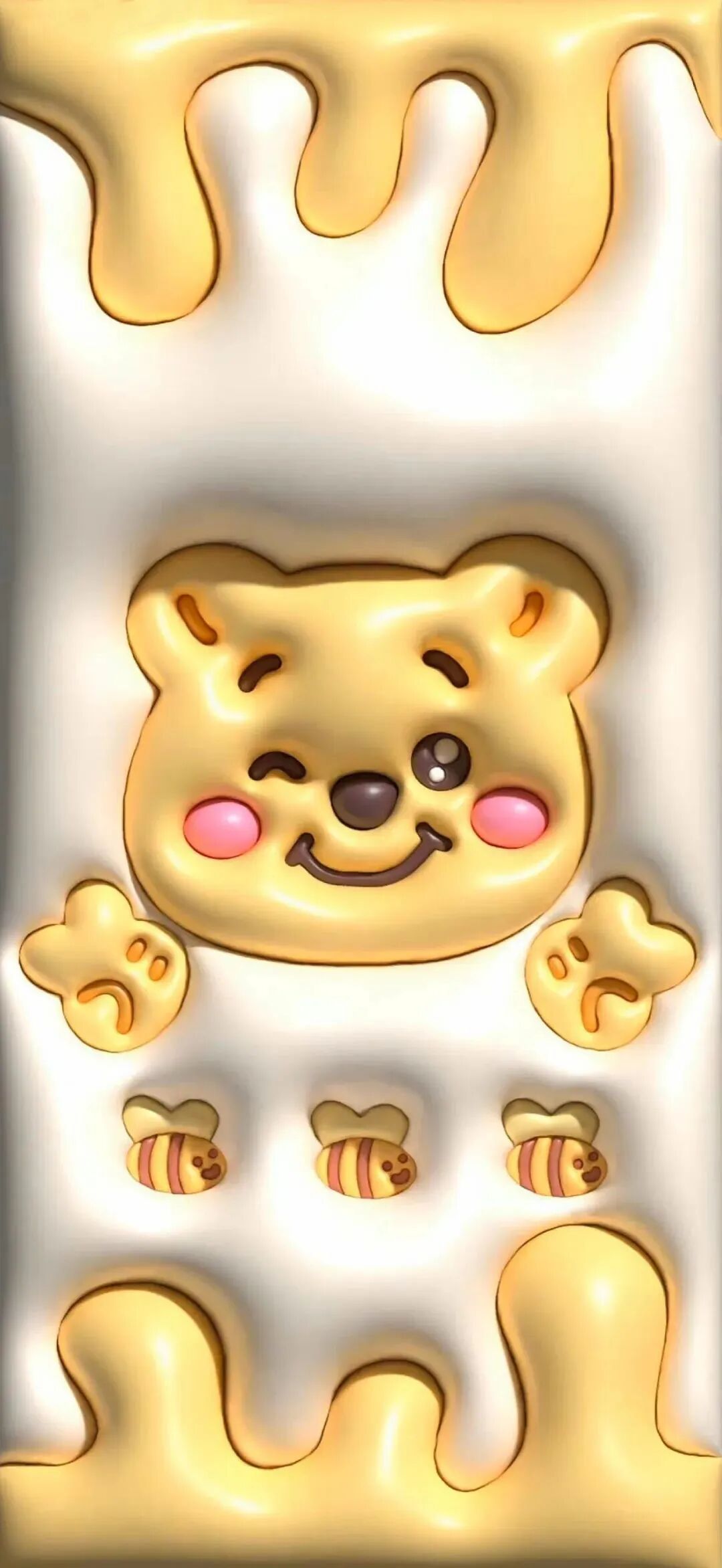 3d立体壁纸奶油风壁纸可爱壁纸小熊壁纸