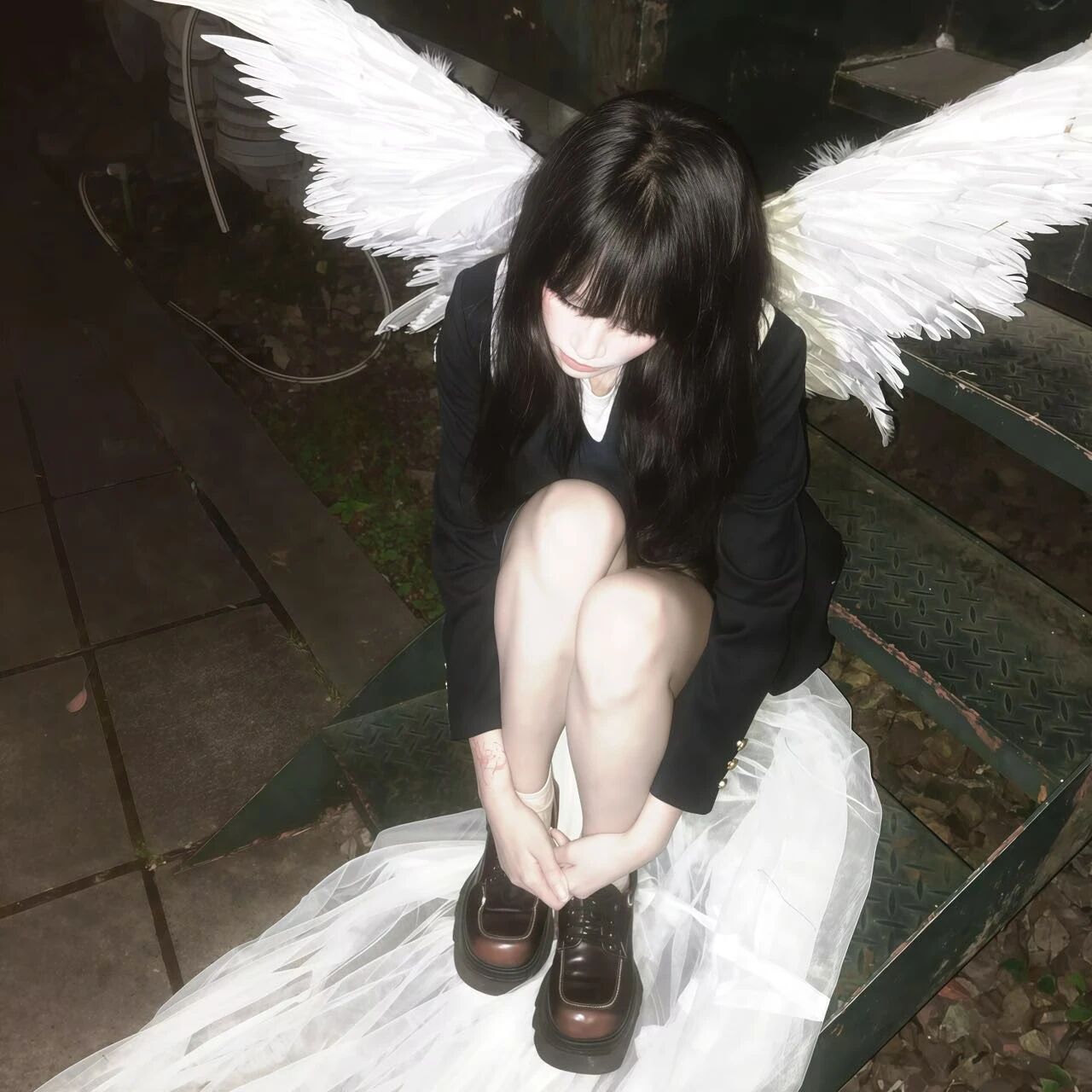天使jk制服小众女生头像