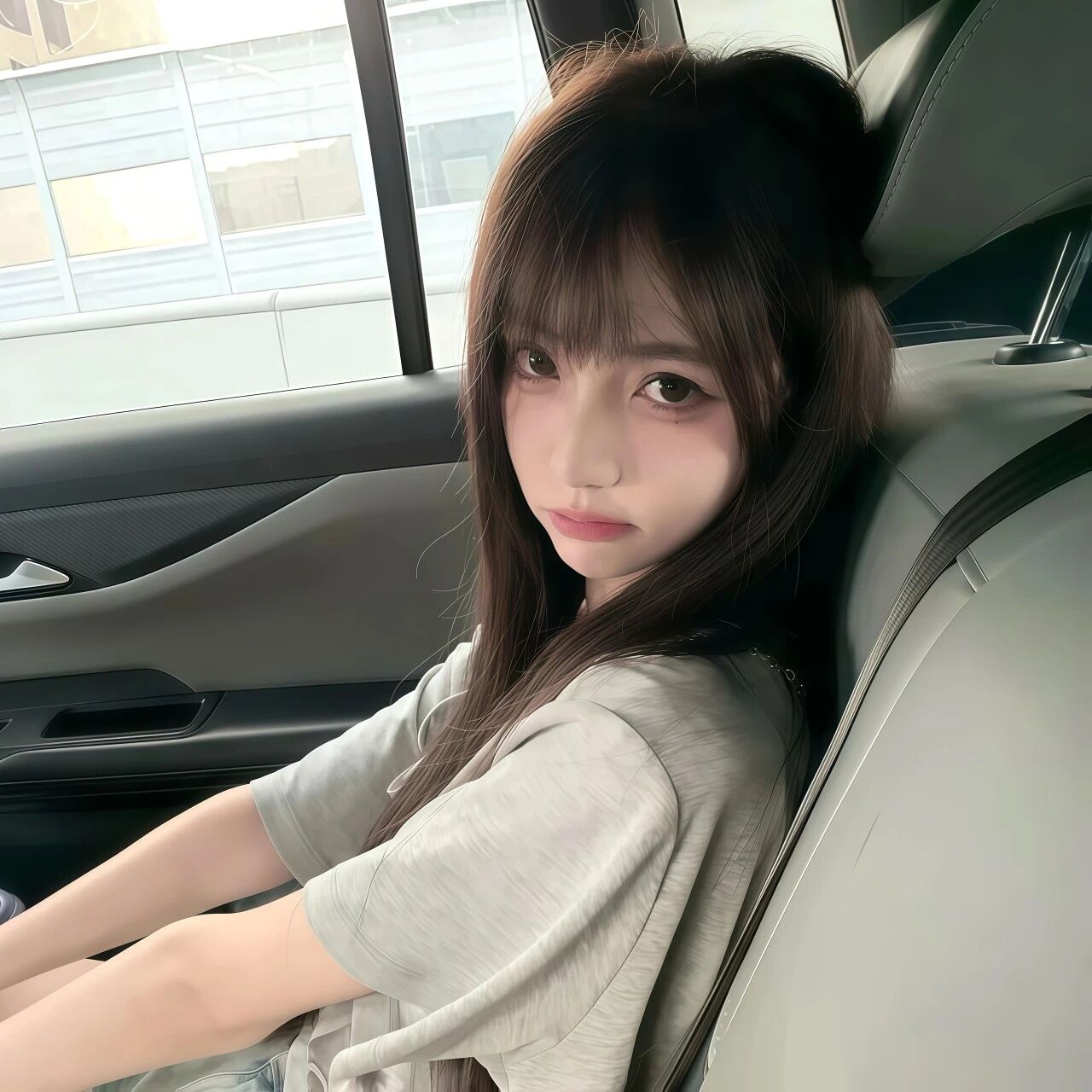 车内甜妹女生头像