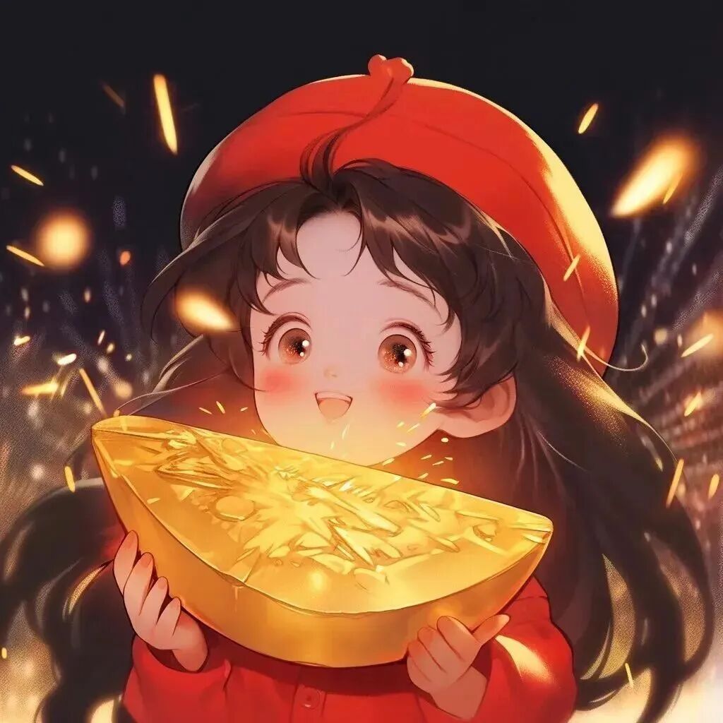 xinnianfacaizhuma新年发财四人闺蜜头像动漫闺蜜头像