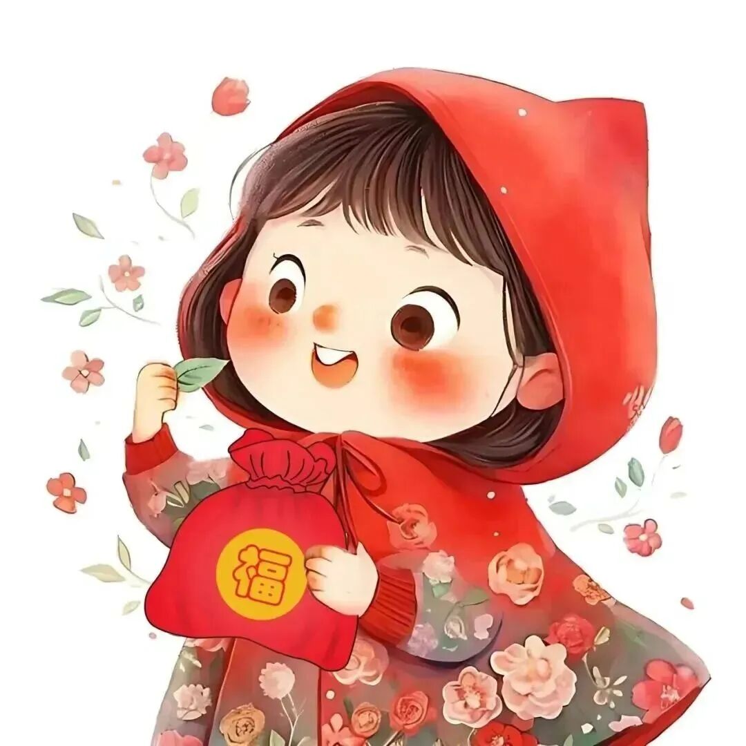 xinnianxiaohongzhuma新年小红帽三人闺蜜头像动漫闺蜜头像