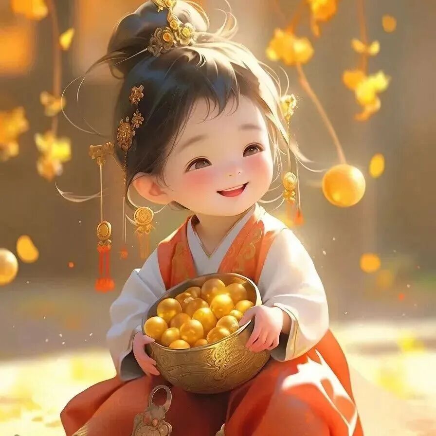 xinnianliuzhuma新年发财六人闺蜜头像动漫闺蜜头像
