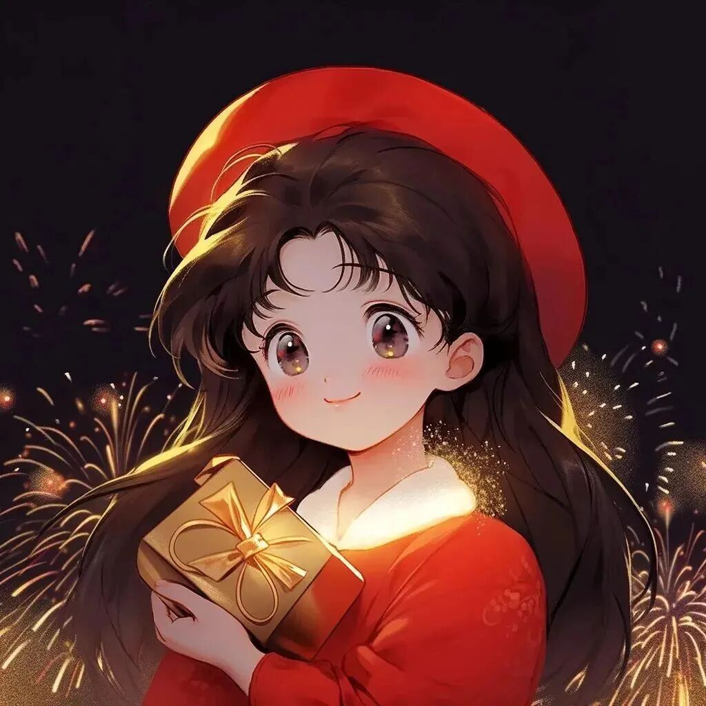 xinnianfacaizhuma新年发财四人闺蜜头像动漫闺蜜头像