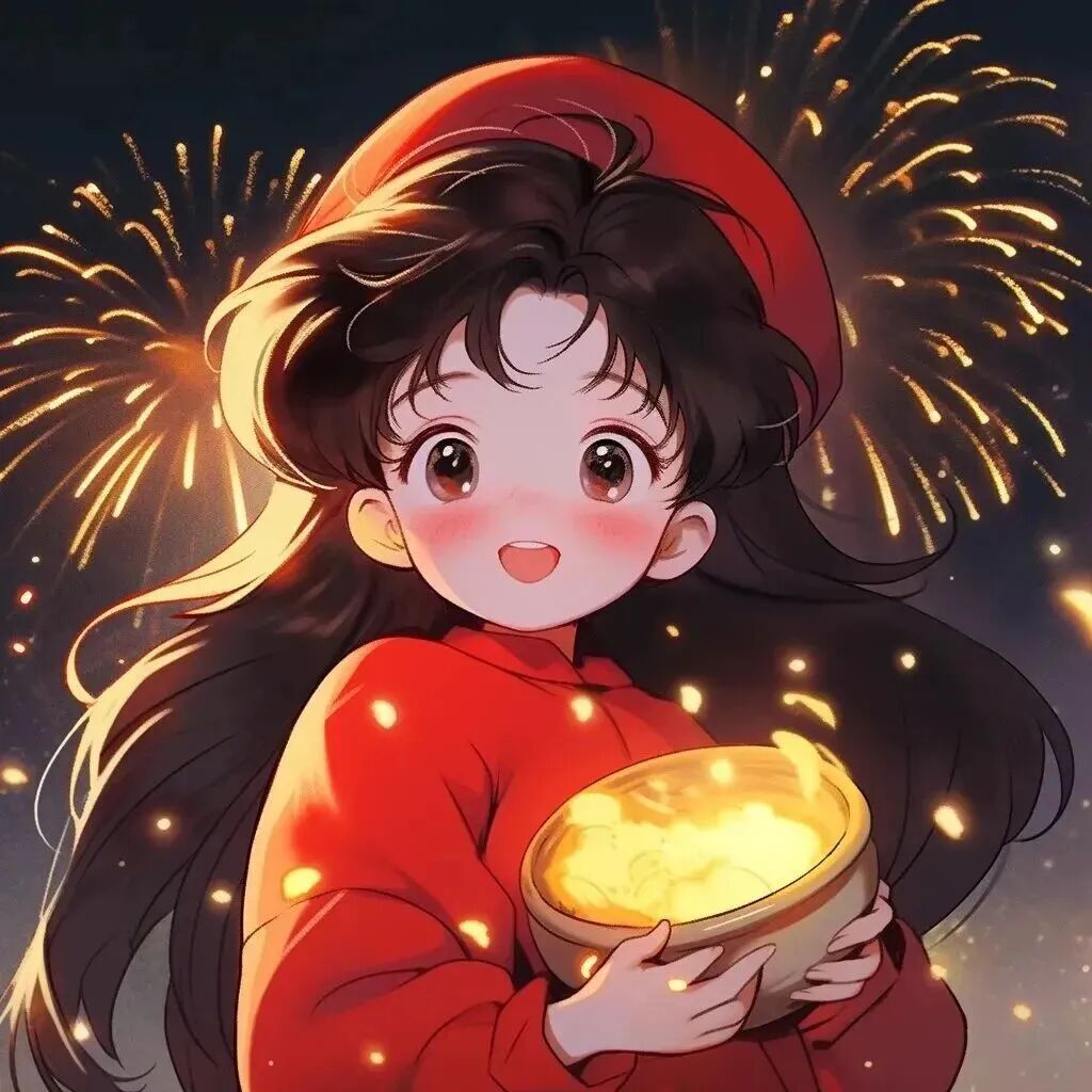 xinnianfacaizhuma新年发财四人闺蜜头像动漫闺蜜头像