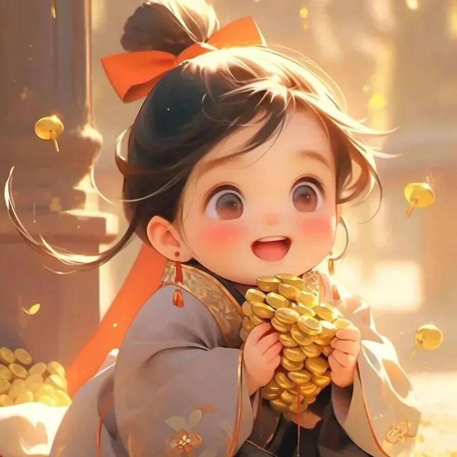 xinnianliuzhuma新年发财六人闺蜜头像动漫闺蜜头像