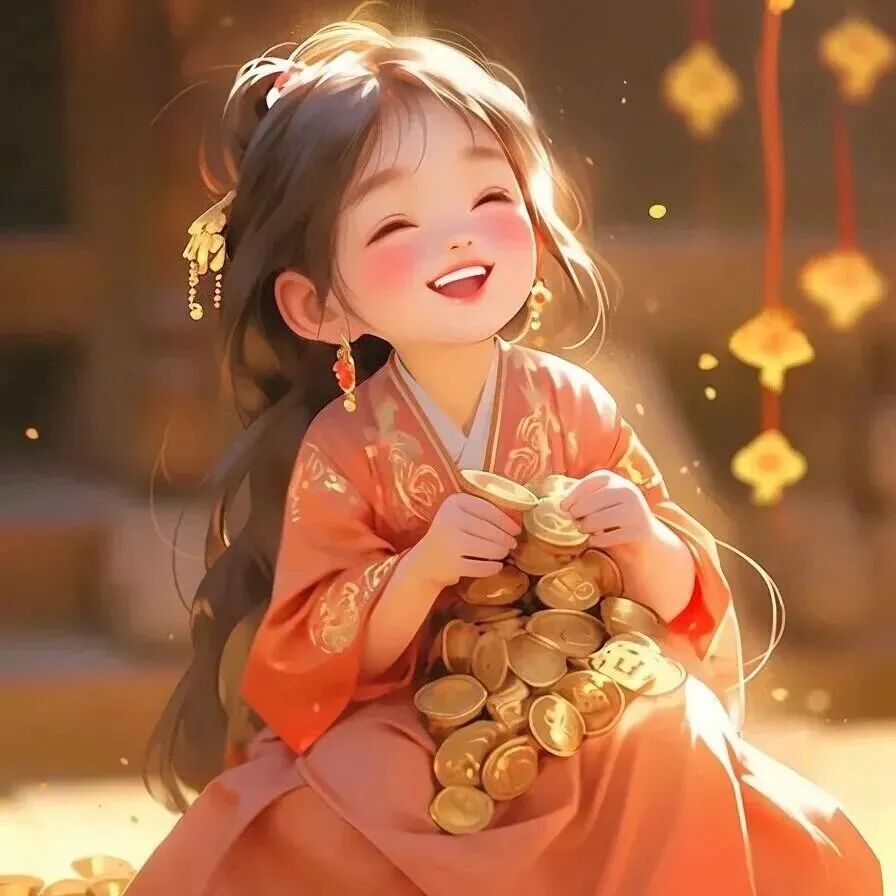 xinnianliuzhuma新年发财六人闺蜜头像动漫闺蜜头像
