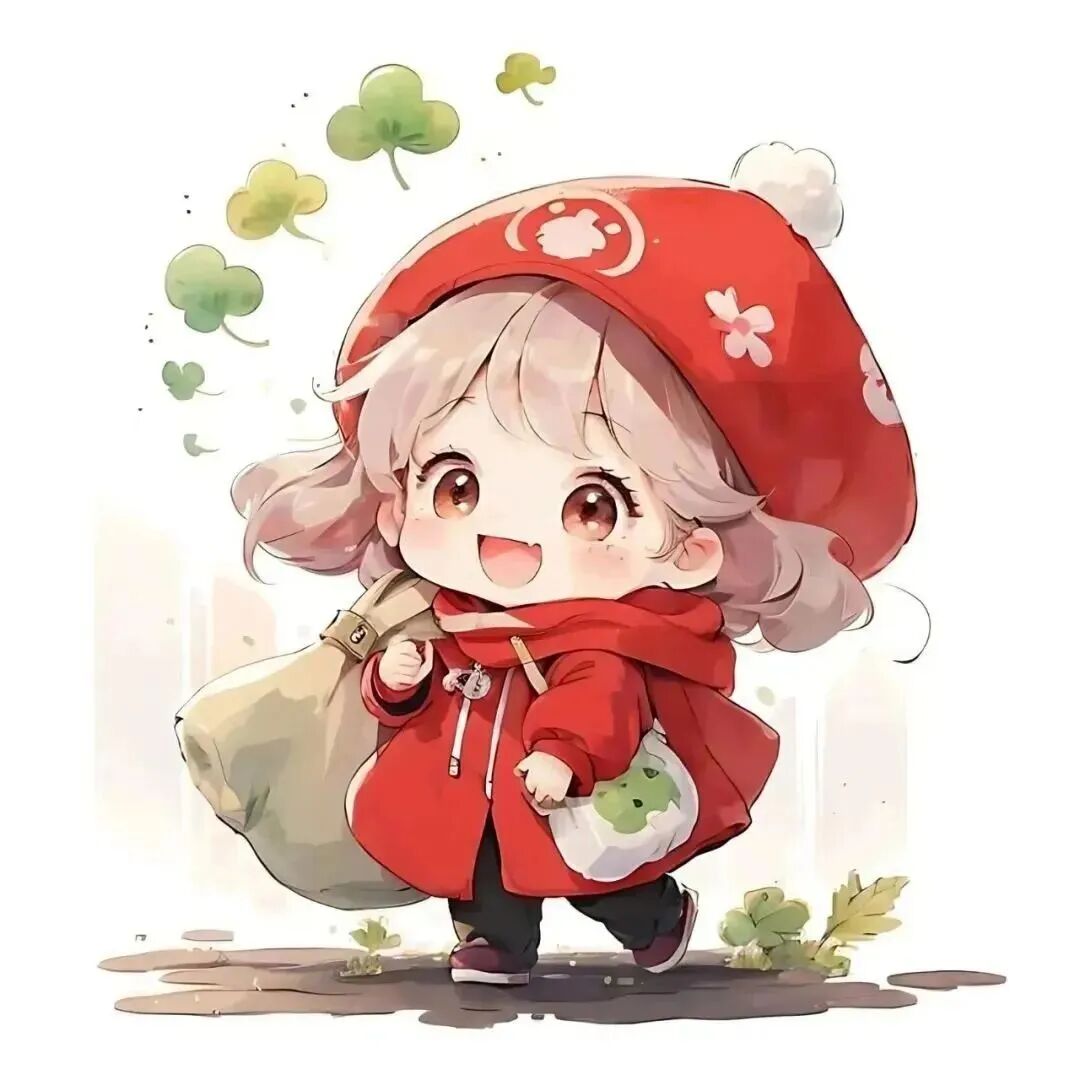 xinnianhongsezhuma新年小红帽三人闺蜜头像动漫闺蜜头像