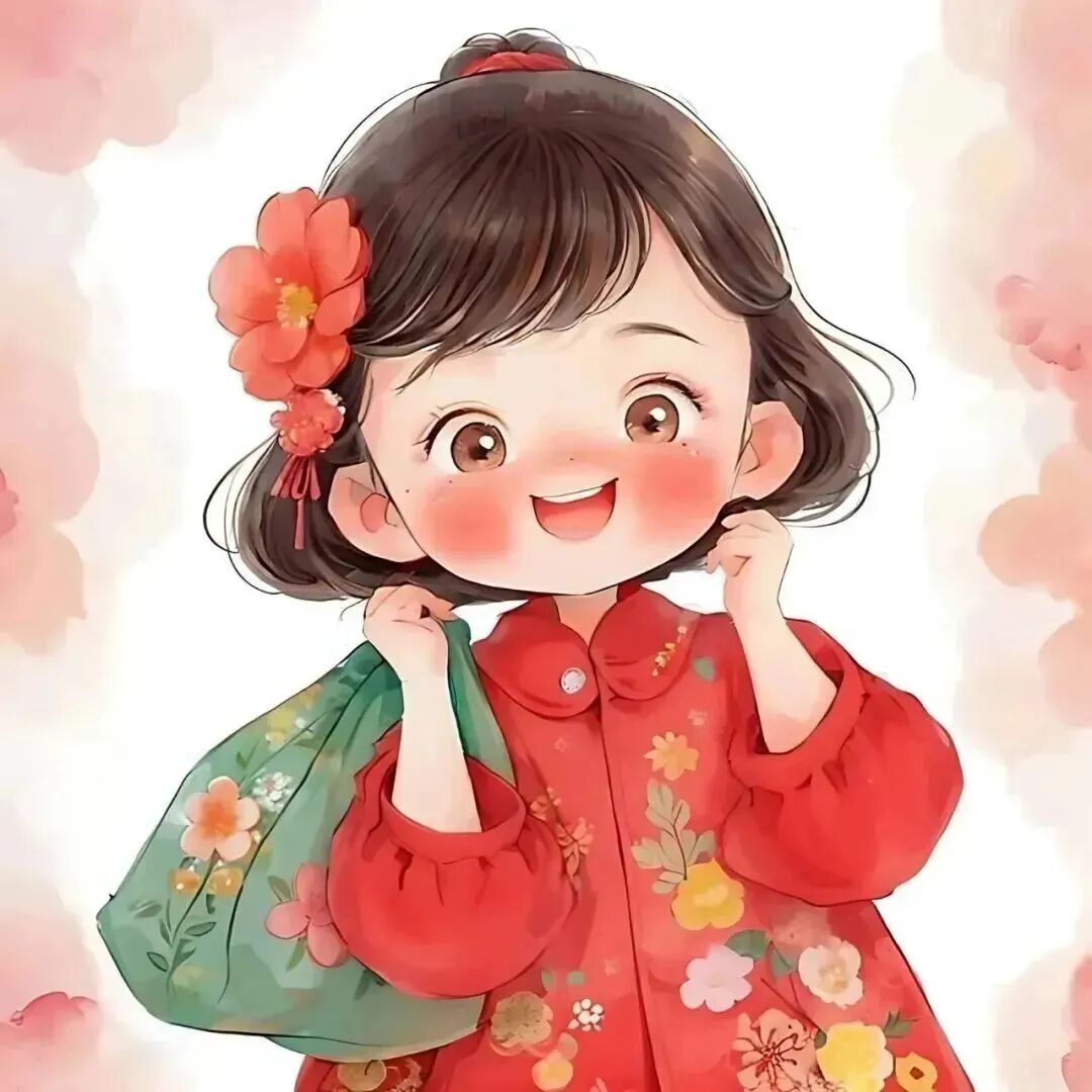 xinnianxiaohongzhuma新年小红帽三人闺蜜头像动漫闺蜜头像