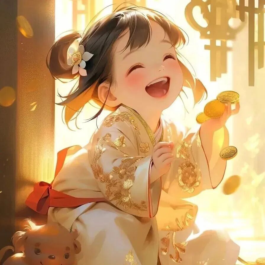 xinnianliuzhuma新年发财六人闺蜜头像动漫闺蜜头像