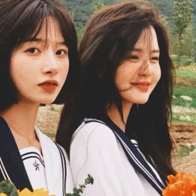 xyuanxueyuanjimei学院风二人闺蜜头像真人闺蜜头像