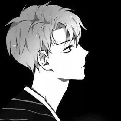 黑白动漫头像男