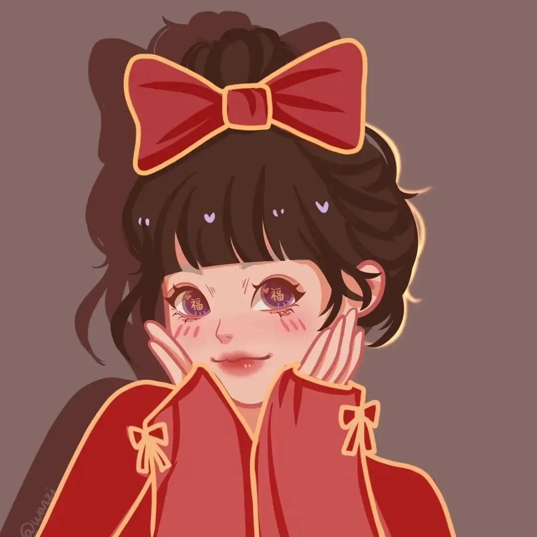 动漫头像  动漫女 动漫女头  动漫头像女 新年 新年头像 新年女头 新年女生头像
