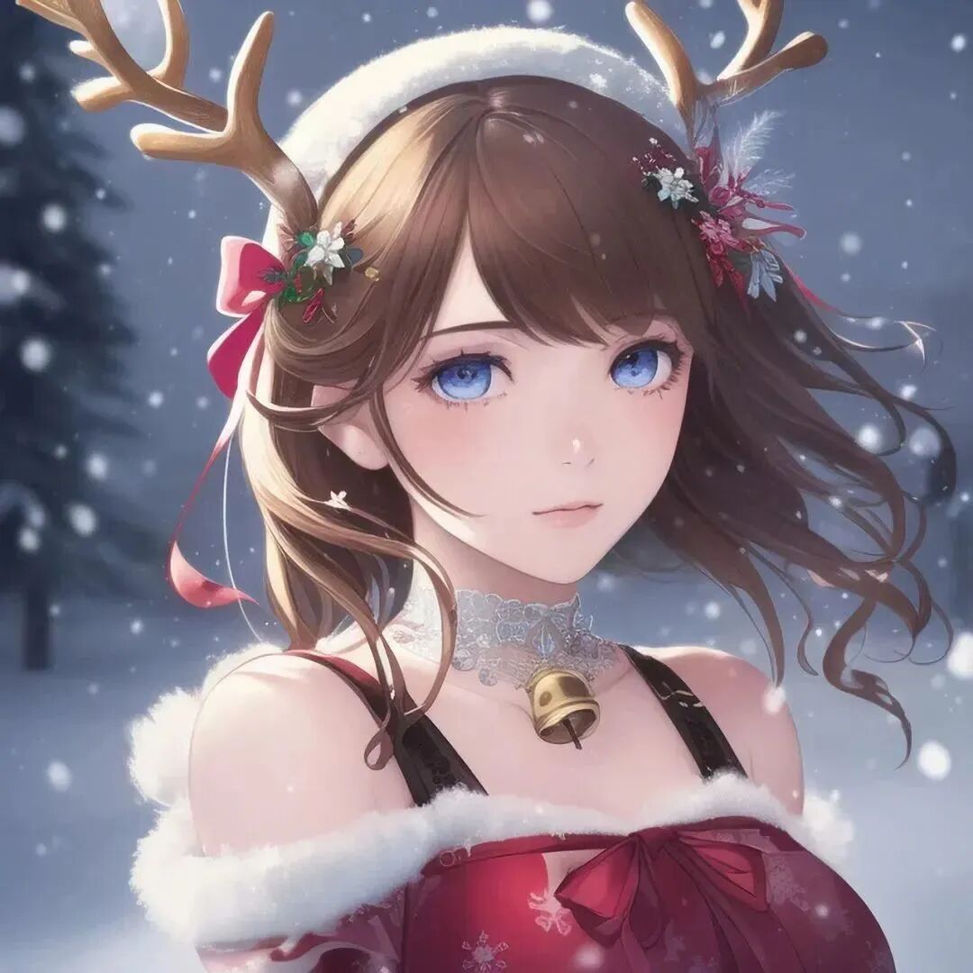 动漫头像  动漫女 动漫女头  动漫头像女 圣诞 圣诞头像 圣诞动漫 圣诞动漫头像