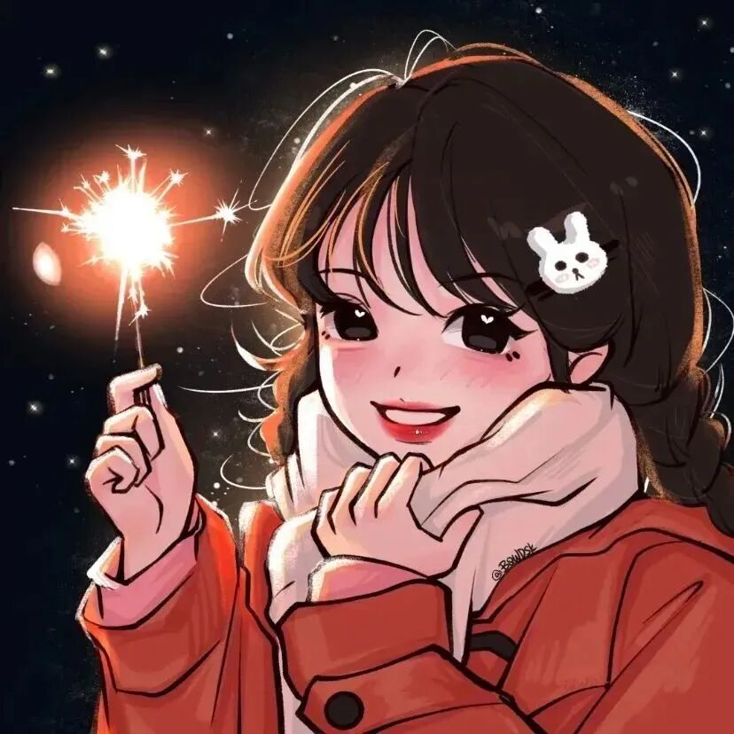 动漫头像  动漫女 动漫女头  动漫头像女 新年 新年头像 新年女头 新年女生头像
