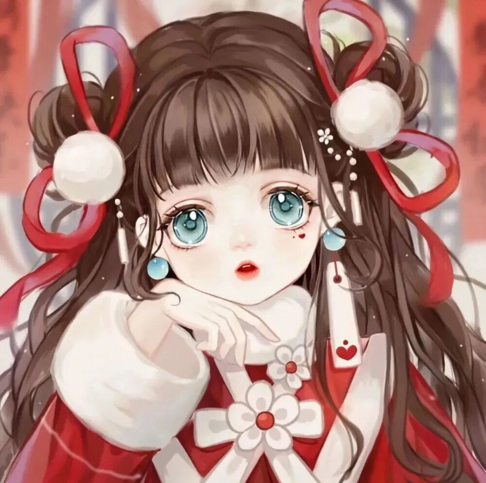 动漫头像  动漫女 动漫女头  动漫头像女 新年 新年头像