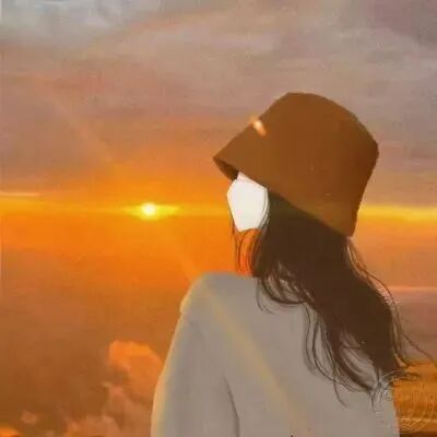 动漫头像  动漫女 动漫女头  动漫头像女 日落 日落头像