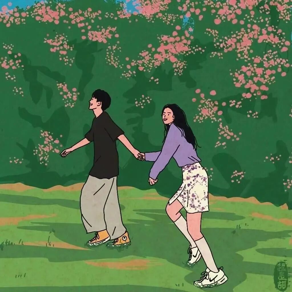 xqxshqianlianren小清新手绘情侣头像