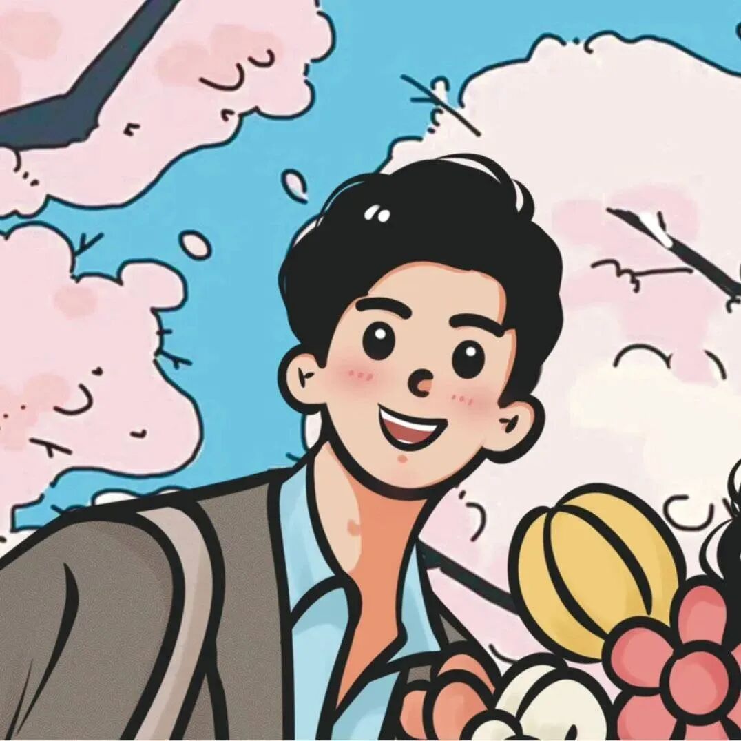 xianhuashlianrenvq鲜花手绘情侣头像
