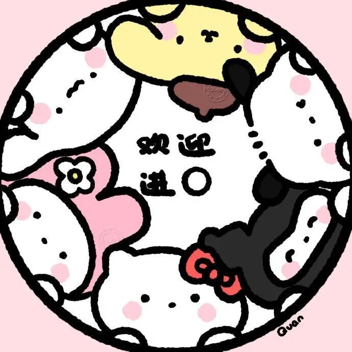 可爱三丽鸥文字卡通朋友圈背景图