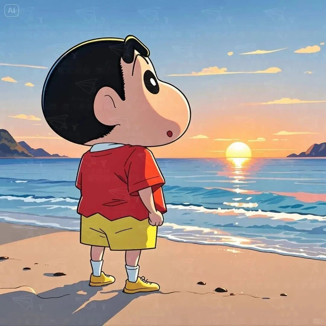 海边可爱蜡笔小新卡通头像
