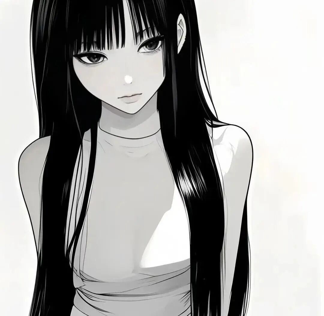 黑白动漫头像女