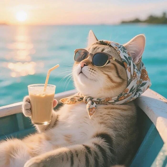 墨镜猫咪萌宠头像