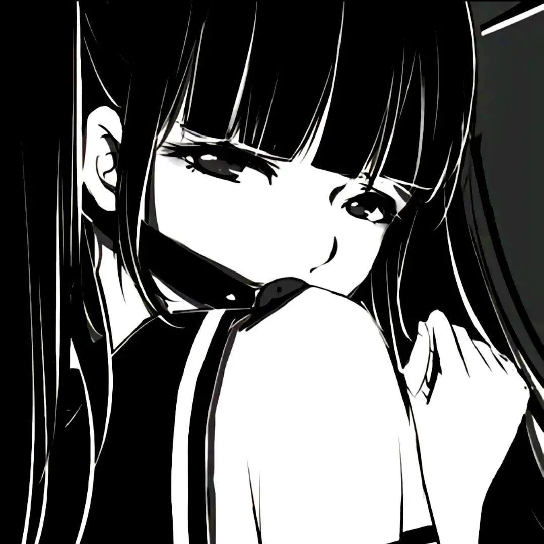 冷酷黑白动漫头像女