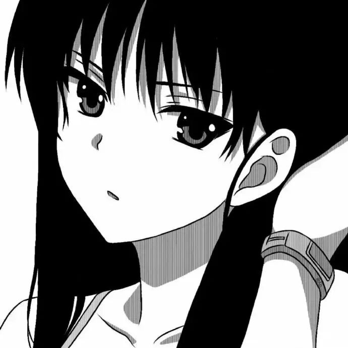 动漫头像  动漫女 动漫女头  动漫头像女 黑白动漫 黑白动漫头像