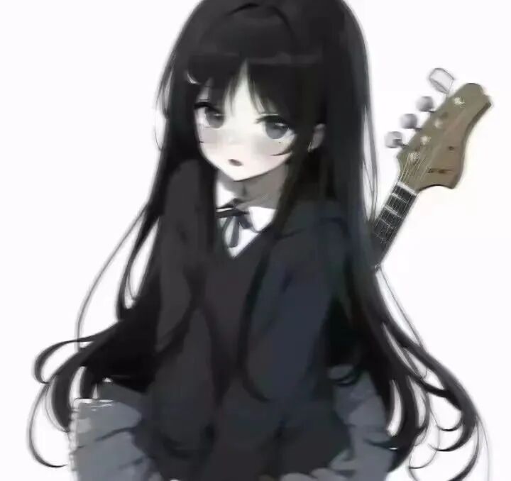 吉他朦胧感动漫头像女