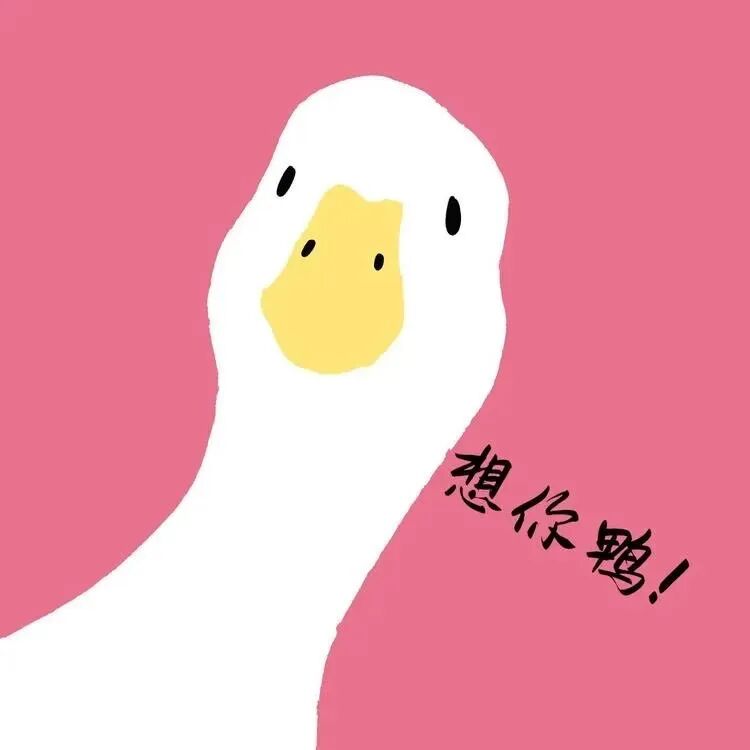 yazilianren沙雕搞怪鸭子可爱带字卡通情侣头像
