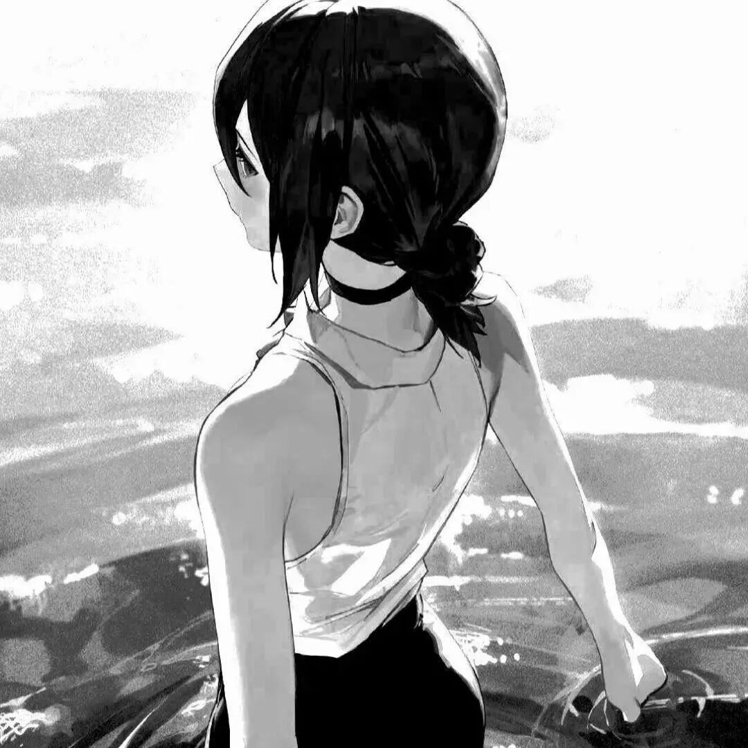 个性黑白动漫头像女