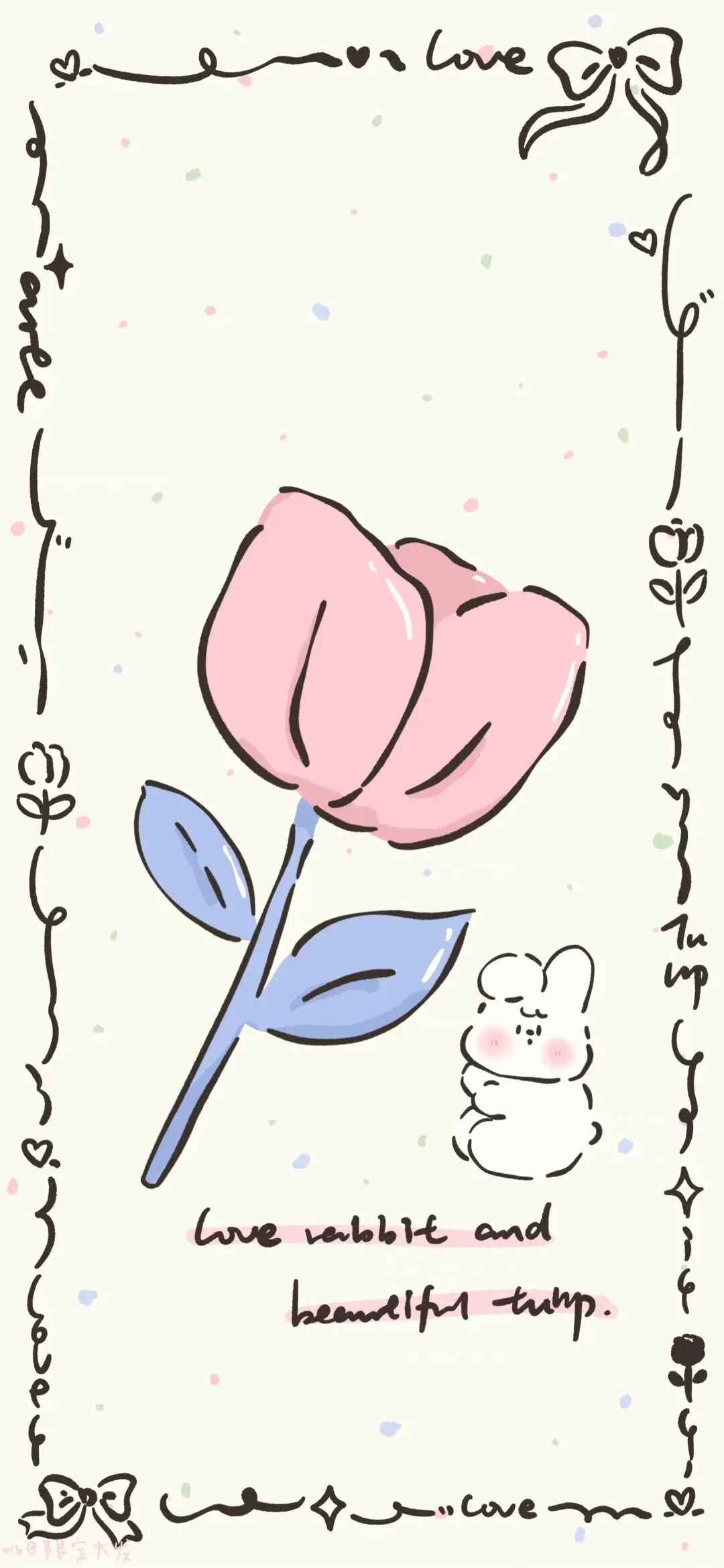 可爱鲜花卡通壁纸