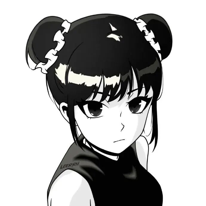 动漫头像  动漫女 动漫女头  动漫头像女 黑白动漫 黑白动漫头像