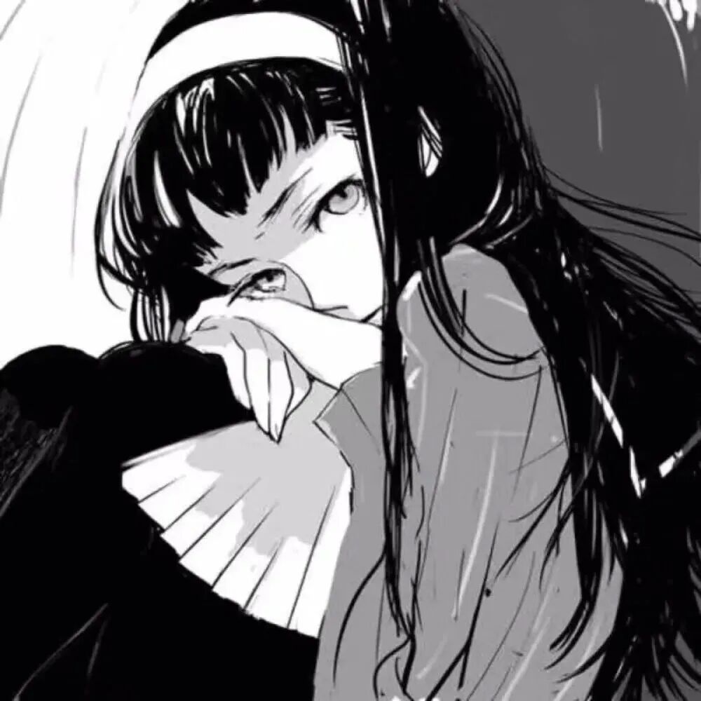 动漫头像  动漫女 动漫女头  动漫头像女 黑白动漫 黑白动漫头像 伤感 伤感头像 丧头像  