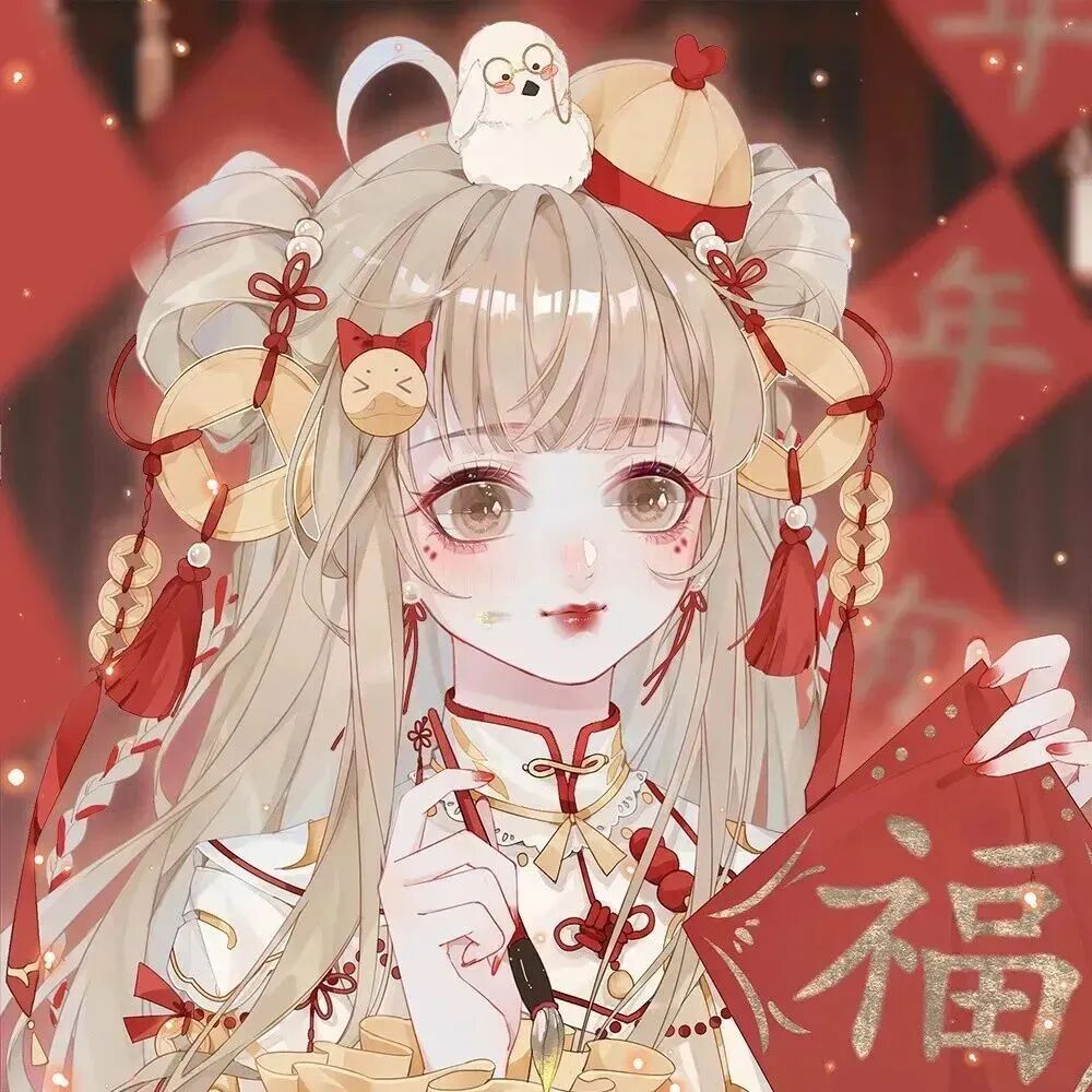 动漫头像  动漫女 动漫女头  动漫头像女 可爱动漫 可爱女生动漫头像 可爱动漫头像女 福 福字头像