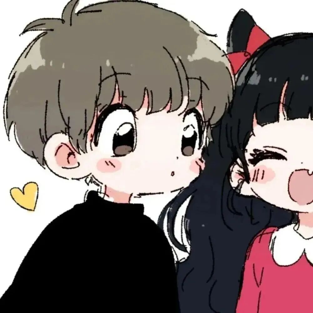 mengwuxinrengbzzhouyu可爱卡通情侣头像