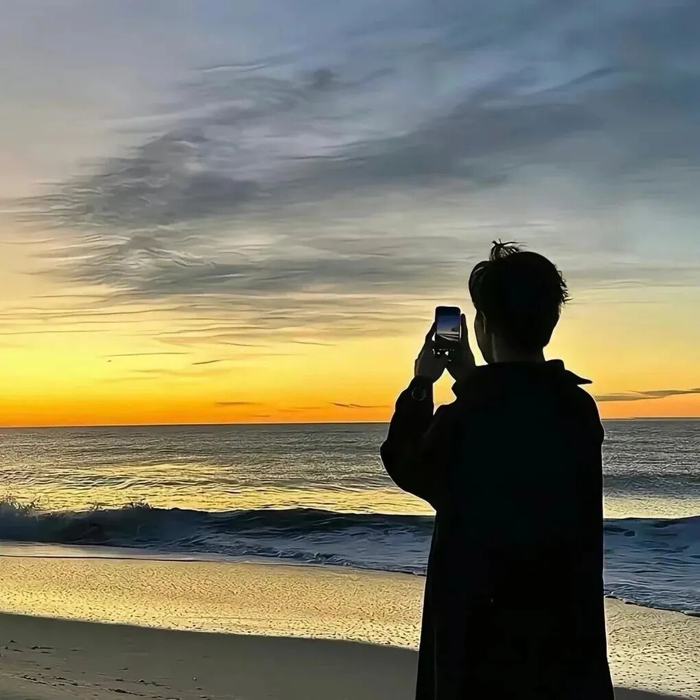 氛围感海边不露脸男生头像