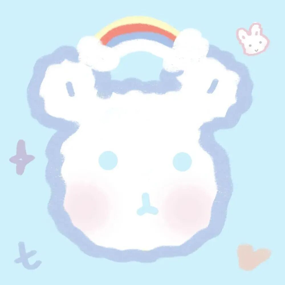 nxiaodongwuchahuchicha可爱小动物插画情侣头像