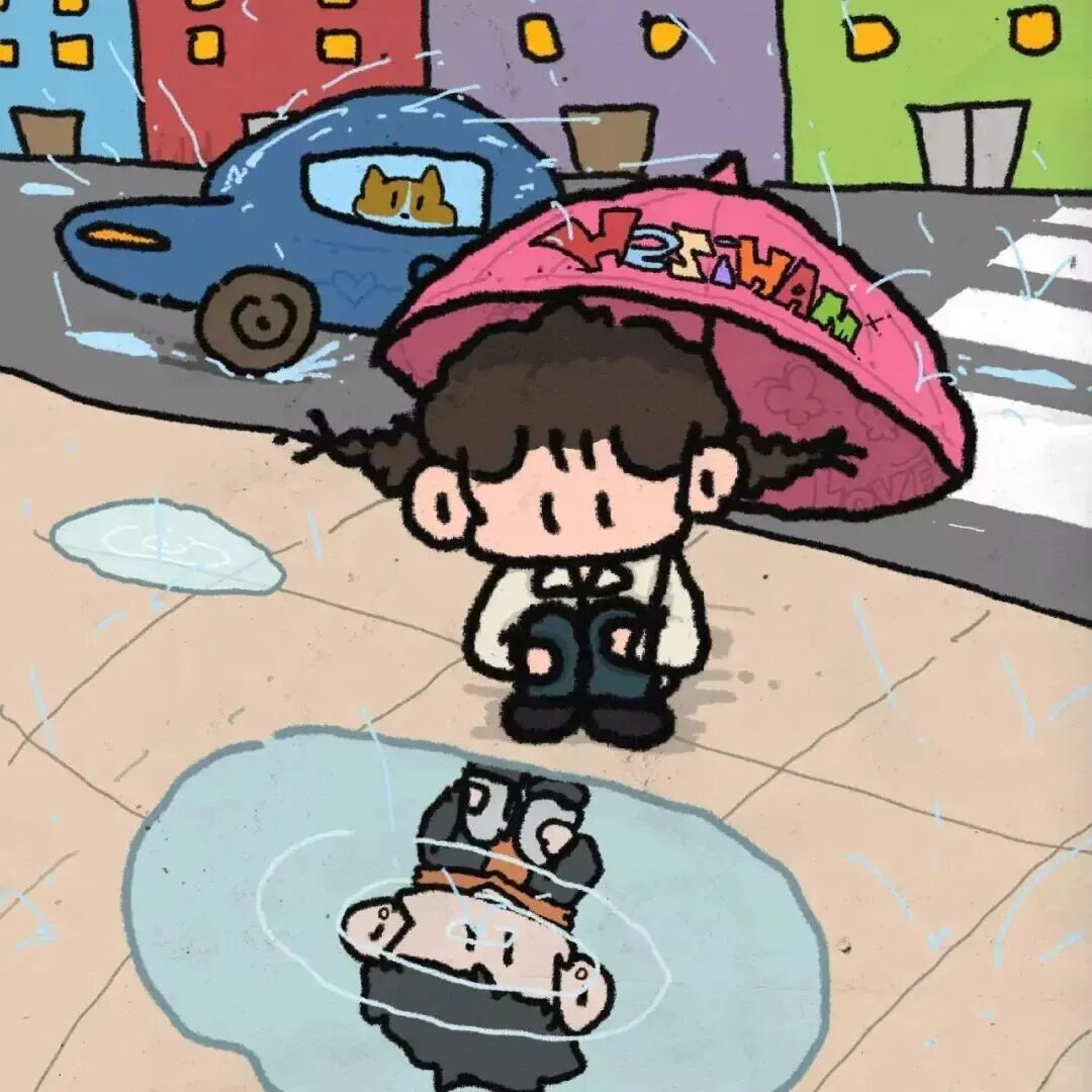 ditanyipofshuiyaomei可爱插画情侣头像