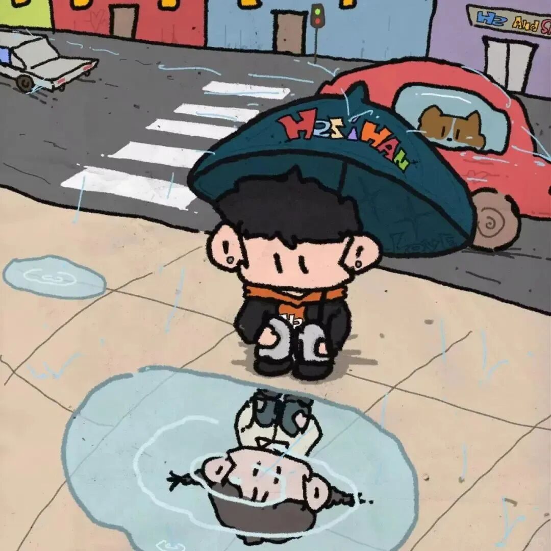 ditanyipofshuiyaomei可爱插画情侣头像