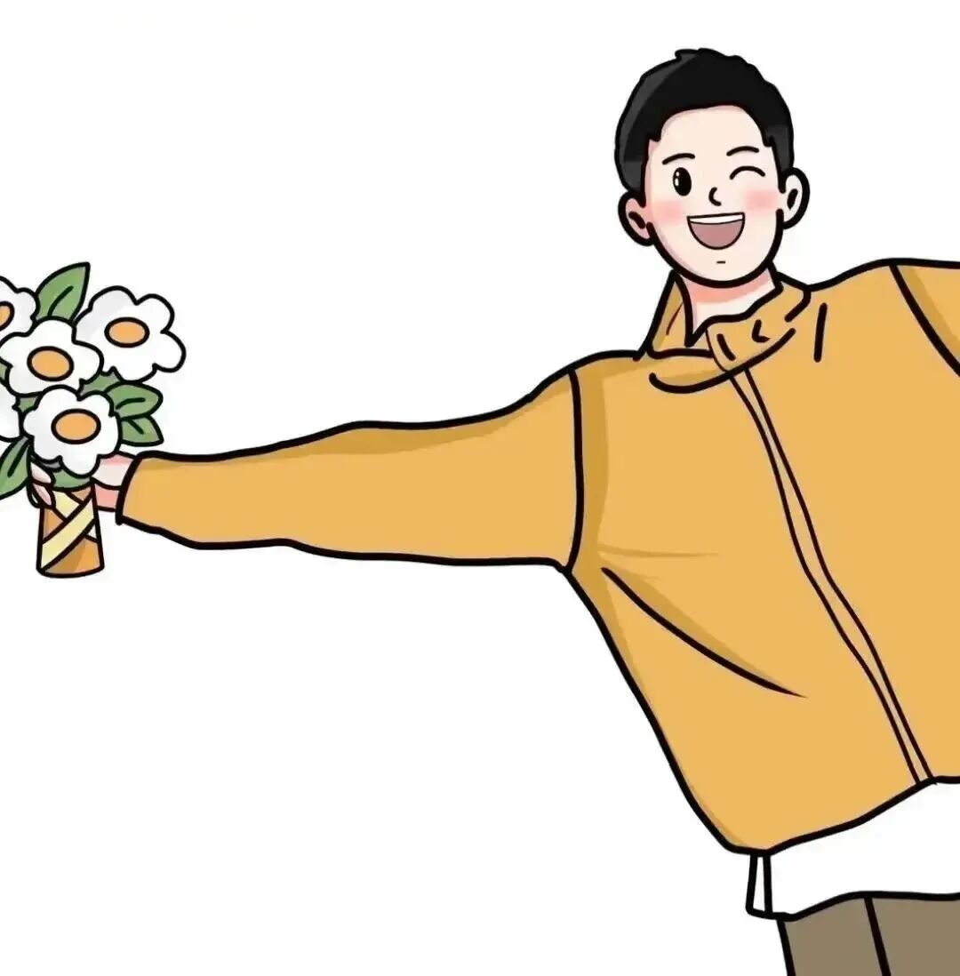 oknutdnngalhuahainuo鲜花插画情侣头像