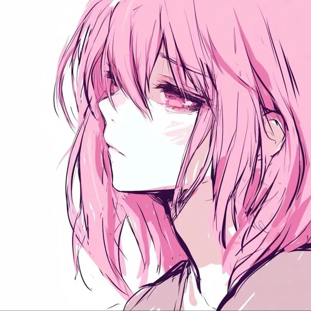 粉色系个性动漫头像女
