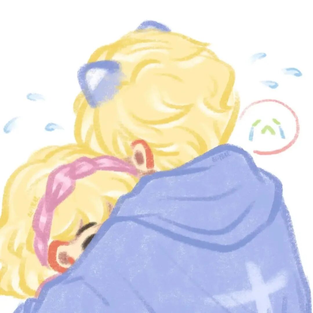 yongwennuanhainuo拥抱插画情侣头像